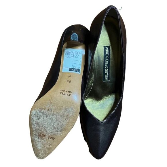 Anne Klein Couture Designer Heels Vintage Metallic Brown Pumps Made Italy 6.5M - Picture 8 of 12